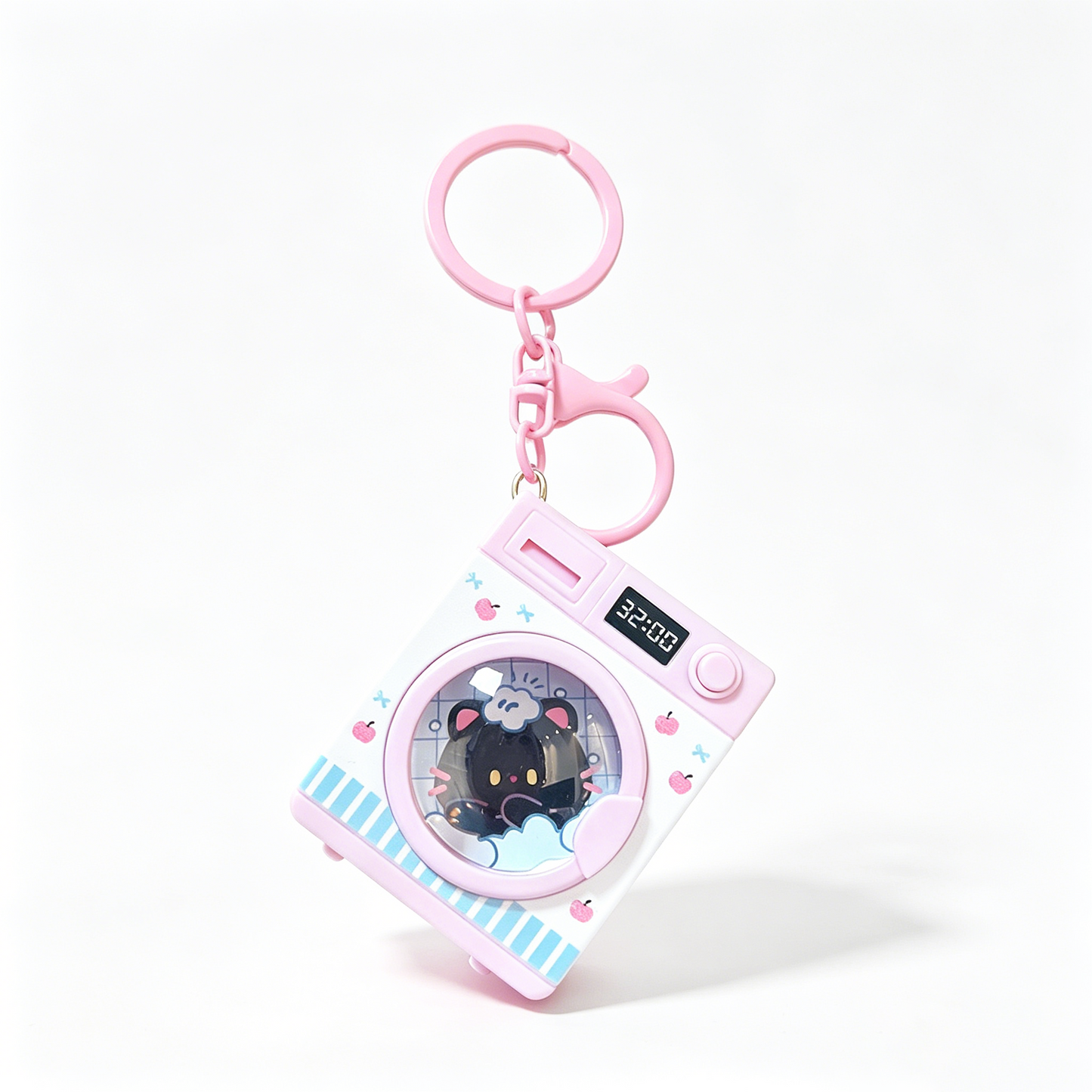 Cute Pet Printed Washing Machine Light & Sound Keychain