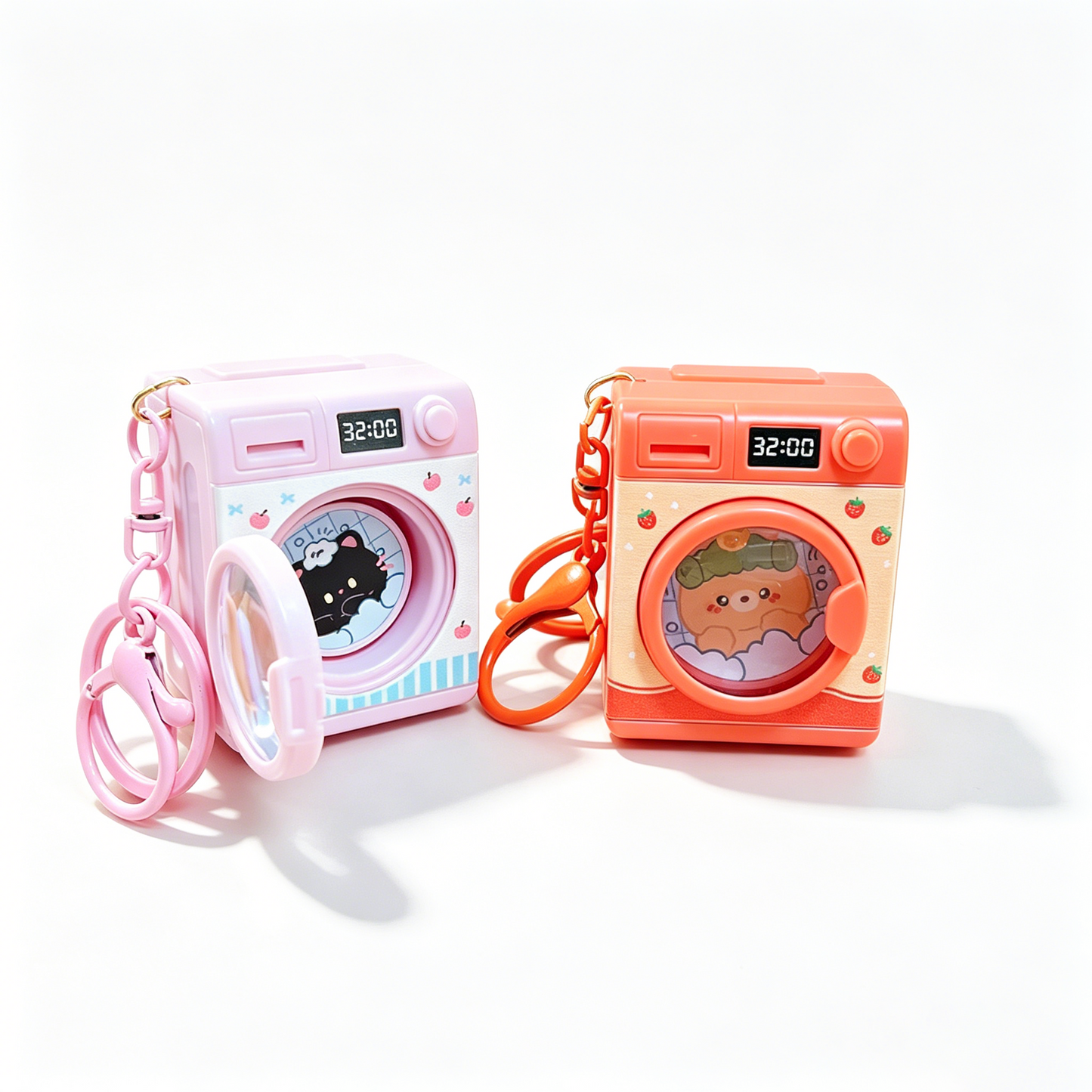 Cute Pet Printed Washing Machine Light & Sound Keychain