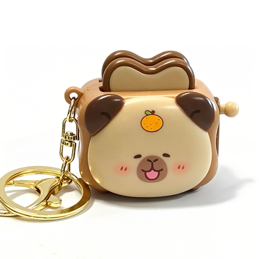 Capybara Bread Machine Keychain