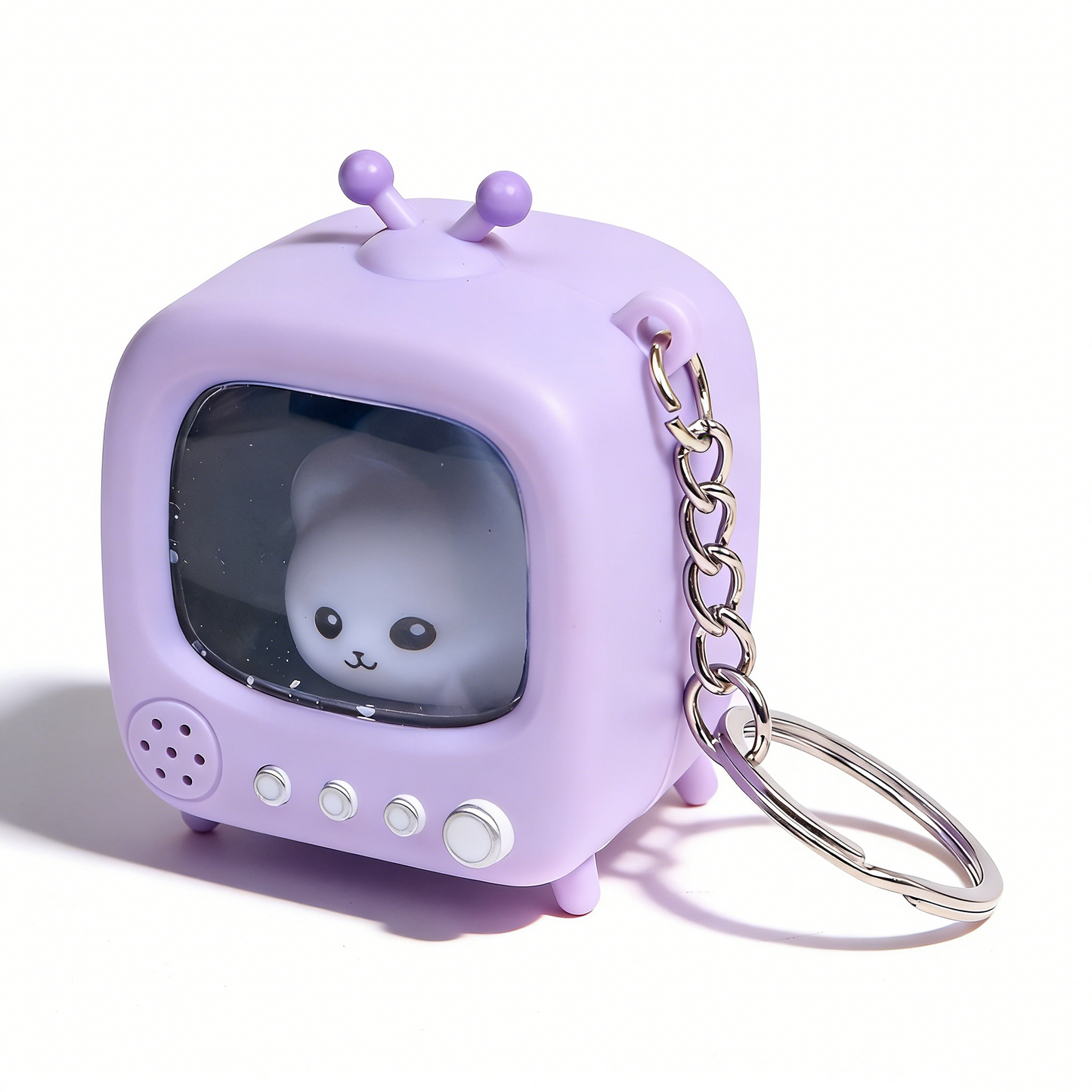 Star Glowing Kitten TV Keychain
