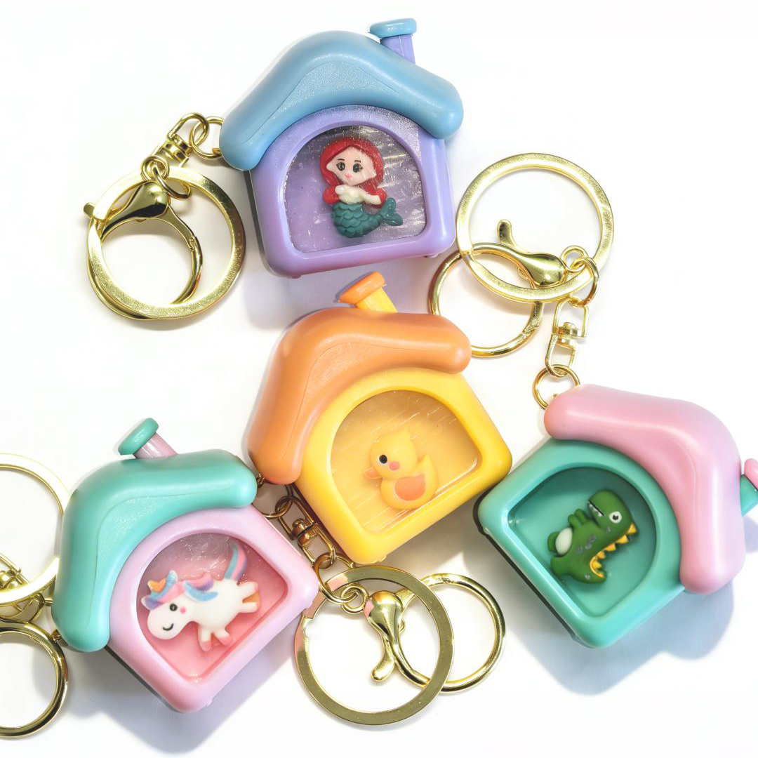 LIGHT-UP STARRY PET CARRIER KEYCHAIN